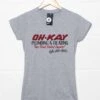 Oh Kay Plumbing T-Shirt For Women 2 Oh Kay Plumbing T-Shirt For Women -Maria Sales Store Oh Kay Plumbing T Shirt for Women 8Ball 9351