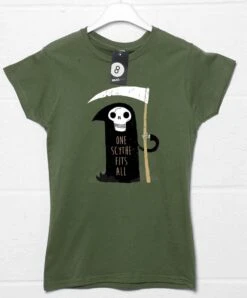 One Scythe Fits All DinoMike Womens T-Shirt -Maria Sales Store One Scythe Fits All DinoMike Womens T Shirt 8Ball 3895