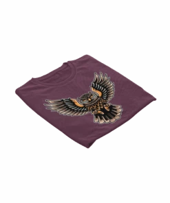 Owl Tattoo Design Adult T-Shirt -Maria Sales Store Owl Tattoo Design Adult Unisex T Shirt For Men 8Ball 8799