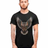 Owl Tattoo Design Adult T-Shirt -Maria Sales Store Owl Tattoo Design Adult Unisex T Shirt For Men 8Ball 9550