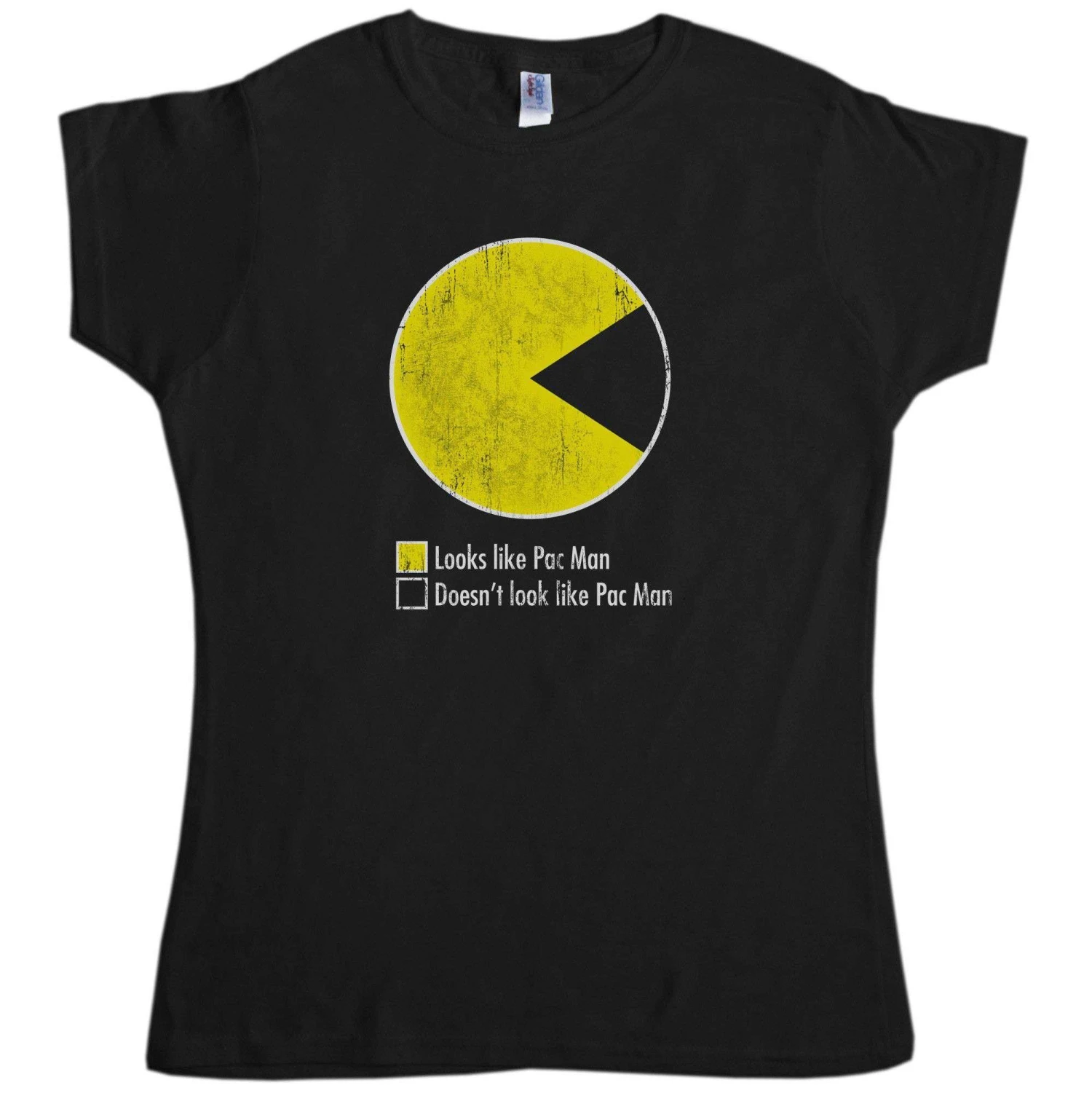 Pac Man Pie Chart Womens Fitted T-Shirt 3 Pac Man Pie Chart Womens Fitted T-Shirt