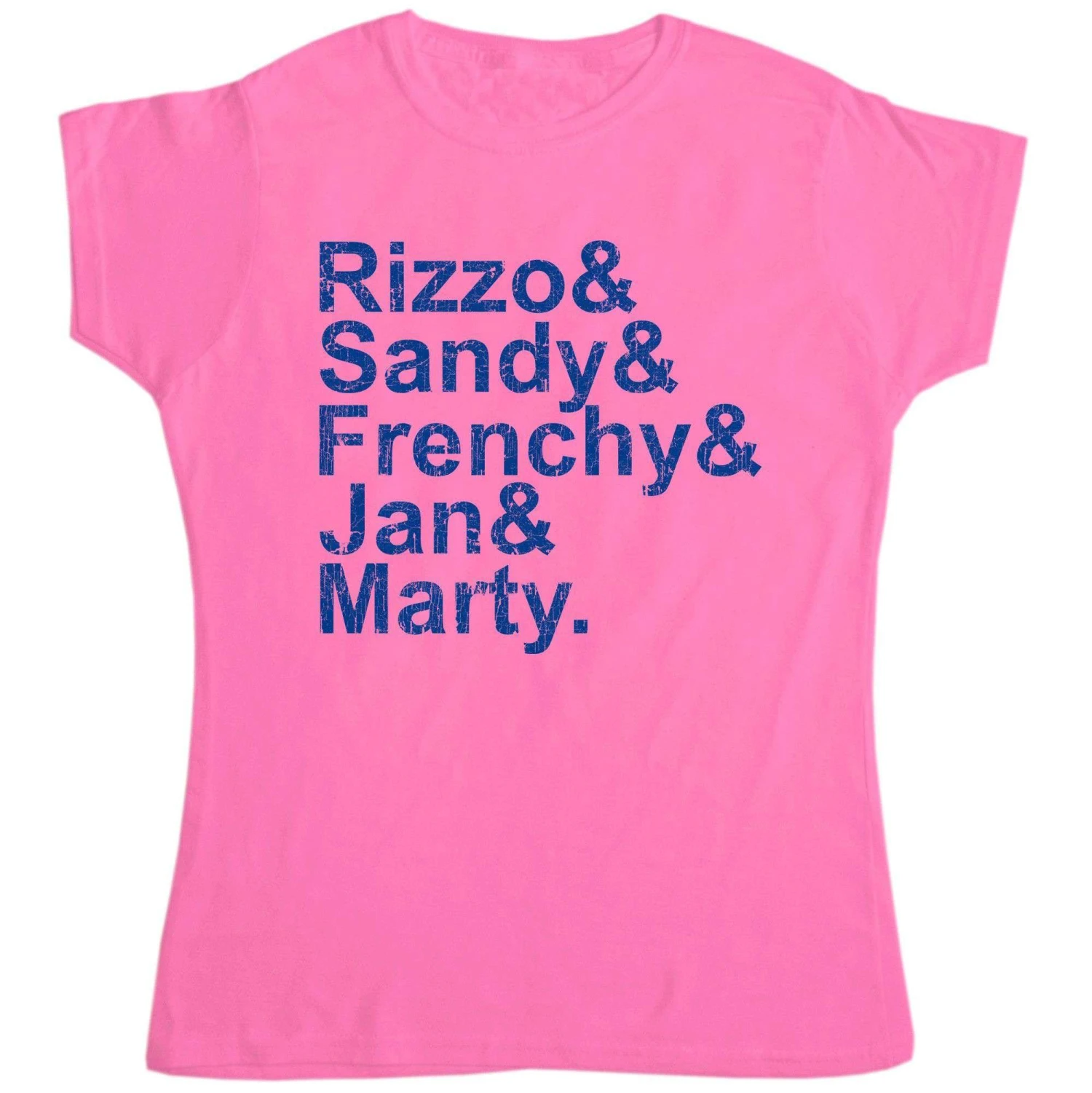 Pink Ladies List Womens Style T-Shirt, Inspired By Grease 3 Pink Ladies List Womens Style T-Shirt, Inspired By Grease
