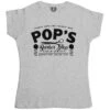 Pop's Barber Shop Fitted Womens T-Shirt -Maria Sales Store Pop s Barber Shop Fitted Womens T Shirt 8Ball 4282