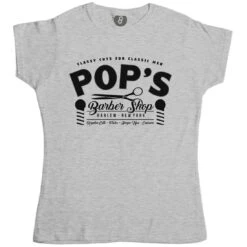Pop's Barber Shop Fitted Womens T-Shirt