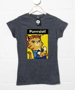 Maria Purrrsist Ladies Fitted T-Shirt 9 Maria Purrrsist Ladies Fitted T-Shirt -Maria Sales Store Purrrsist Ladies Fitted Unisex T Shirt 8Ball 6202