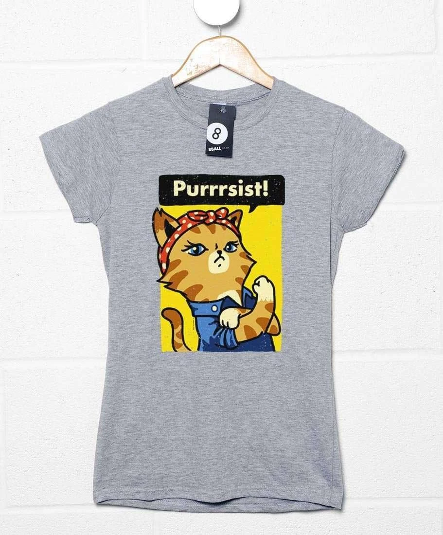Maria Purrrsist Ladies Fitted T-Shirt 3 Maria Purrrsist Ladies Fitted T-Shirt