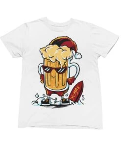 Santa Beer Unisex Christmas T-Shirt -Maria Sales Store Santa Beer Unisex Christmas Unisex T Shirt 8Ball 4724