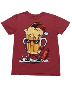 Santa Beer Unisex Christmas T-Shirt -Maria Sales Store Santa Beer Unisex Christmas Unisex T Shirt 8Ball 8592