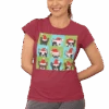 Santa Hat Pugs Christmas T-Shirt For Women