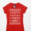Santa I Know Him Womens T-Shirt -Maria Sales Store Santa I Know Him Womens T Shirt 8Ball 6984