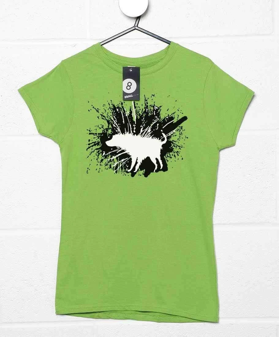 Shaking Dog Fitted Womens T-Shirt 3 Shaking Dog Fitted Womens T-Shirt