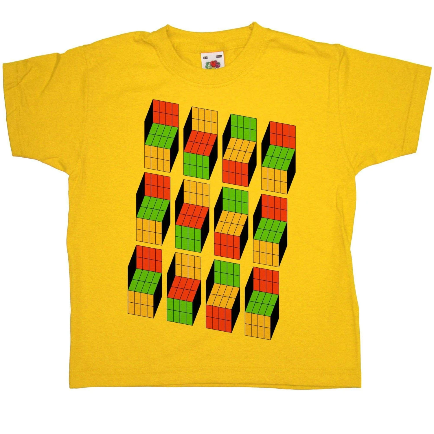 Sheldon's Optical Illusion Cubes Childrens T-Shirt 3 Sheldon's Optical Illusion Cubes Childrens T-Shirt