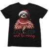 Sloth Eat Sleep And Be Merry Christmas T-Shirt 2 Sloth Eat Sleep And Be Merry Christmas T-Shirt -Maria Sales Store Sloth Eat Sleep And Be Merry Christmas Unisex T Shirt For Men 8Ball 4490