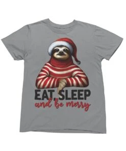 Sloth Eat Sleep And Be Merry Christmas T-Shirt -Maria Sales Store Sloth Eat Sleep And Be Merry Christmas Unisex T Shirt For Men 8Ball 4985