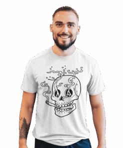 Smoking Skull Tattoo Design Adult Unisex T-Shirt 9 Smoking Skull Tattoo Design Adult Unisex T-Shirt -Maria Sales Store Smoking Skull Tattoo Design Adult Unisex Unisex T Shirt For Men And Women 8Ball 2763