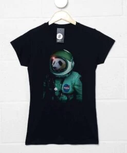Space Panda Womens Fitted T-Shirt