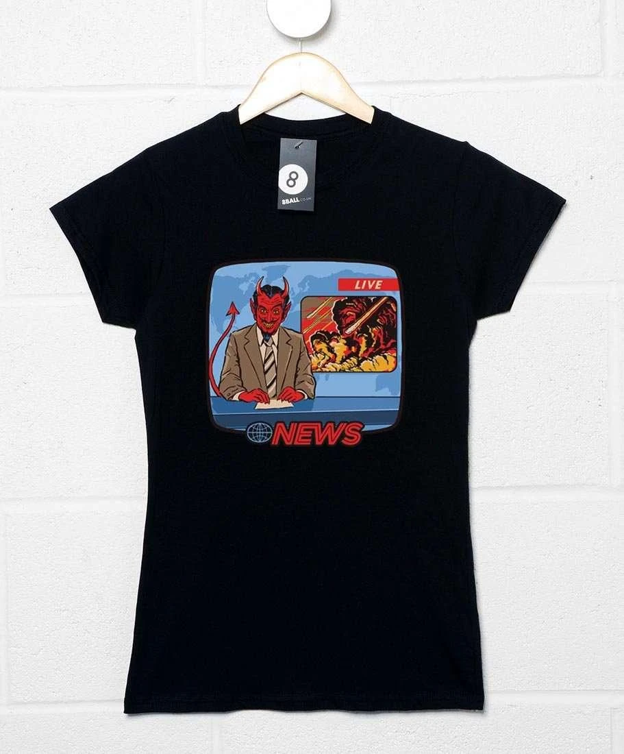 Steven Rhodes Breaking News Womens Fitted T-Shirt 4 Steven Rhodes Breaking News Womens Fitted T-Shirt - Image 2