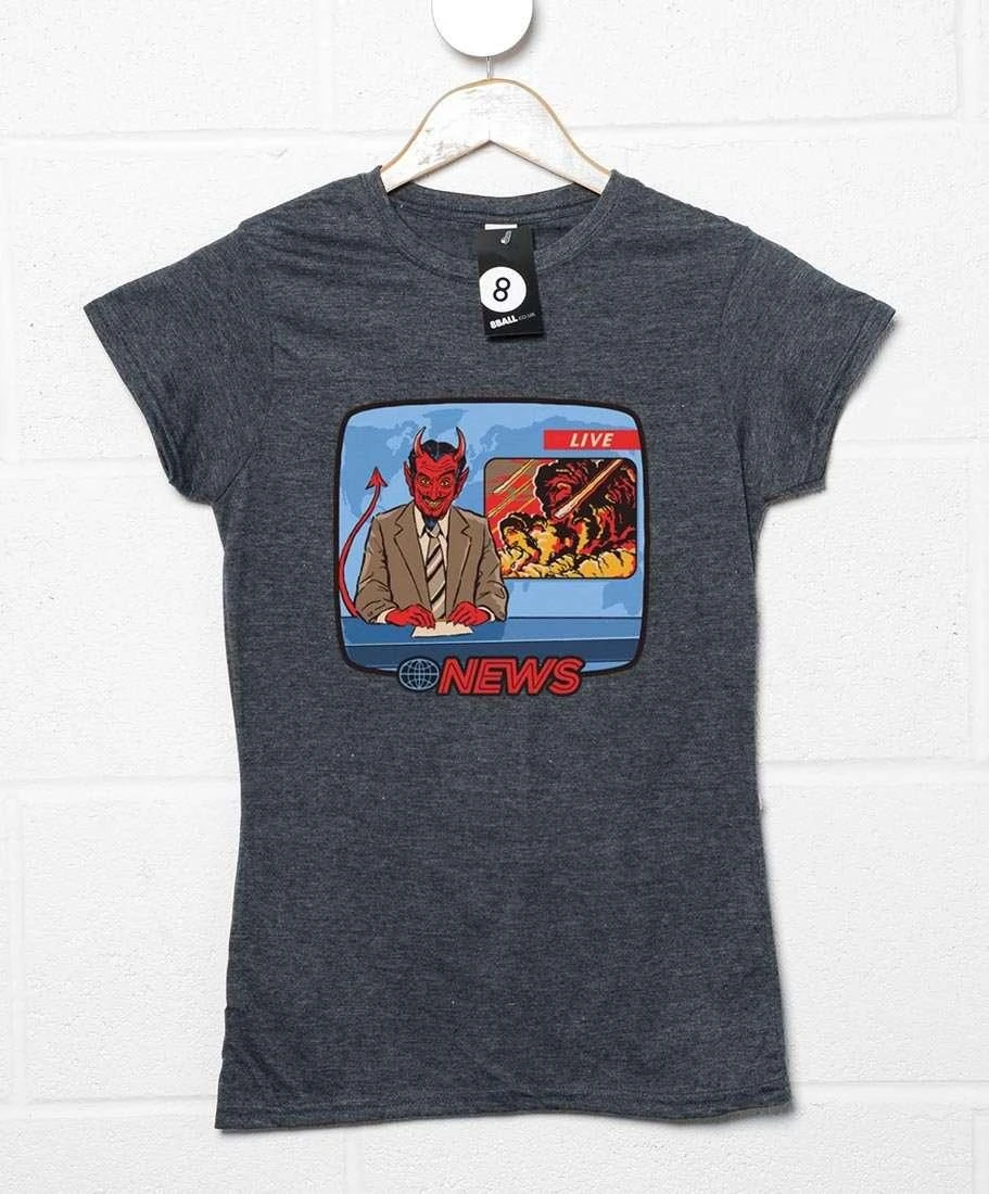 Steven Rhodes Breaking News Womens Fitted T-Shirt 6 Steven Rhodes Breaking News Womens Fitted T-Shirt - Image 4