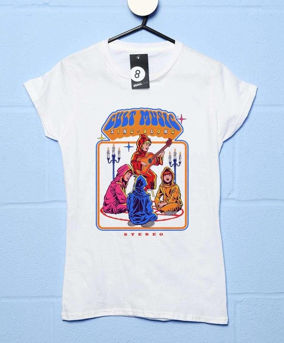 Steven Rhodes Cult Music Singalong Womens Fitted T-Shirt 3 Steven Rhodes Cult Music Singalong Womens Fitted T-Shirt