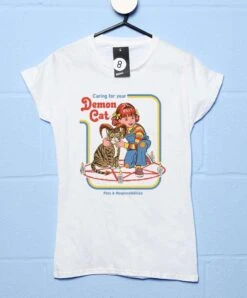 Steven Rhodes Demon Cat Fitted Womens T-Shirt 7 Steven Rhodes Demon Cat Fitted Womens T-Shirt -Maria Sales Store Steven Rhodes Demon Cat Fitted Womens T Shirt 8Ball 4704