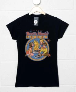 Steven Rhodes Devil's Music Womens Style T-Shirt -Maria Sales Store Steven Rhodes Devil s Music Womens Style T Shirt 8Ball 9658