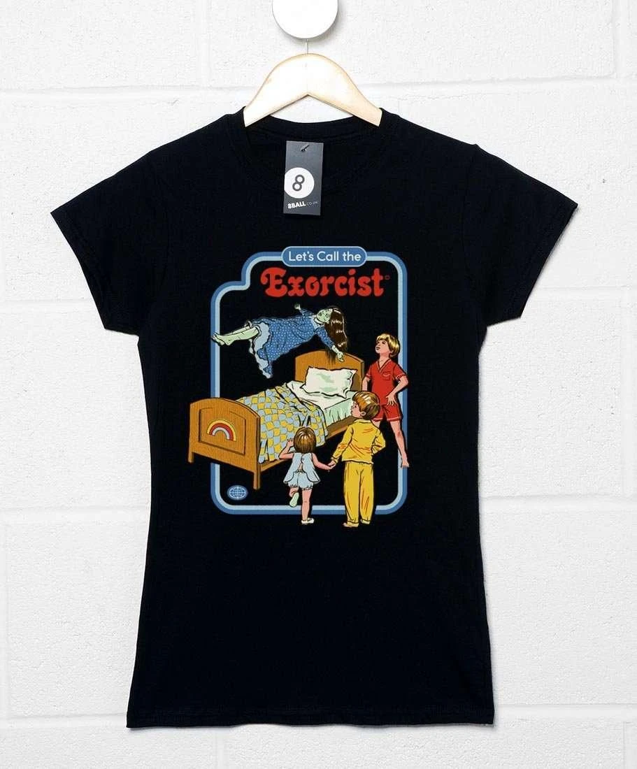 Steven Rhodes Let's Call The Exorcist Fitted Womens T-Shirt 3 Steven Rhodes Let's Call The Exorcist Fitted Womens T-Shirt