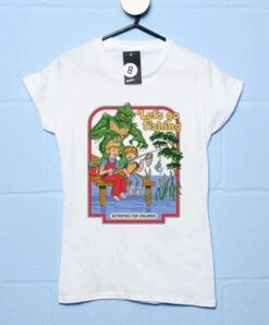 Steven Rhodes Let's Go Fishing Fitted Womens T-Shirt