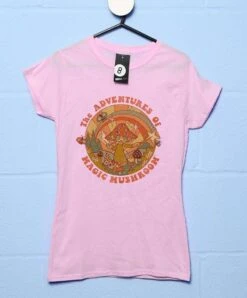 Steven Rhodes The Adventures Of Magic Mushroom Fitted Womens T-Shirt -Maria Sales Store Steven Rhodes The Adventures of Magic Mushroom Fitted Womens T Shirt 8Ball 1925