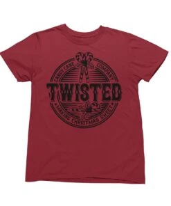 Twisted Candy Cane Mono Christmas T-Shirt 7 Twisted Candy Cane Mono Christmas T-Shirt -Maria Sales Store Twisted Candy Cane Mono Christmas Unisex Graphic T Shirt For Men 8Ball 5676