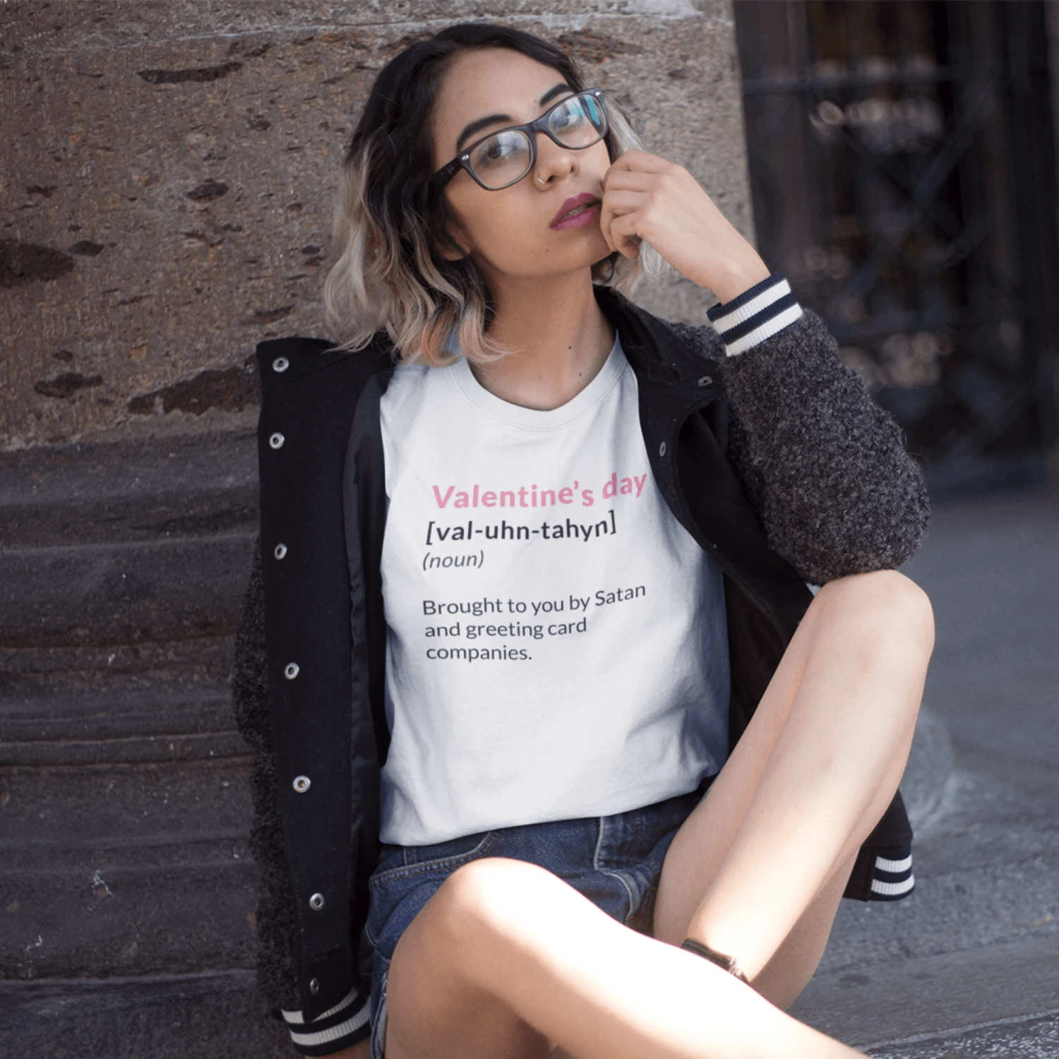 Valentine's Day Definition Brought By Satan Womens Style T-Shirt 4 Valentine's Day Definition Brought By Satan Womens Style T-Shirt - Image 2