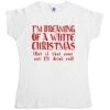 White Christmas Fitted Womens T-Shirt