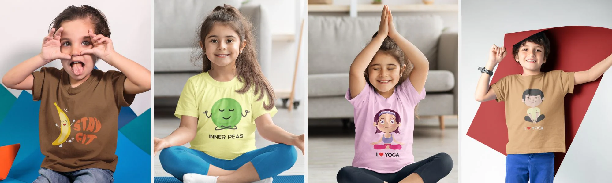 Front Page 1 Front Page -Maria Sales Store printed cotton kids yoga t shirt banner collection page gogirgit